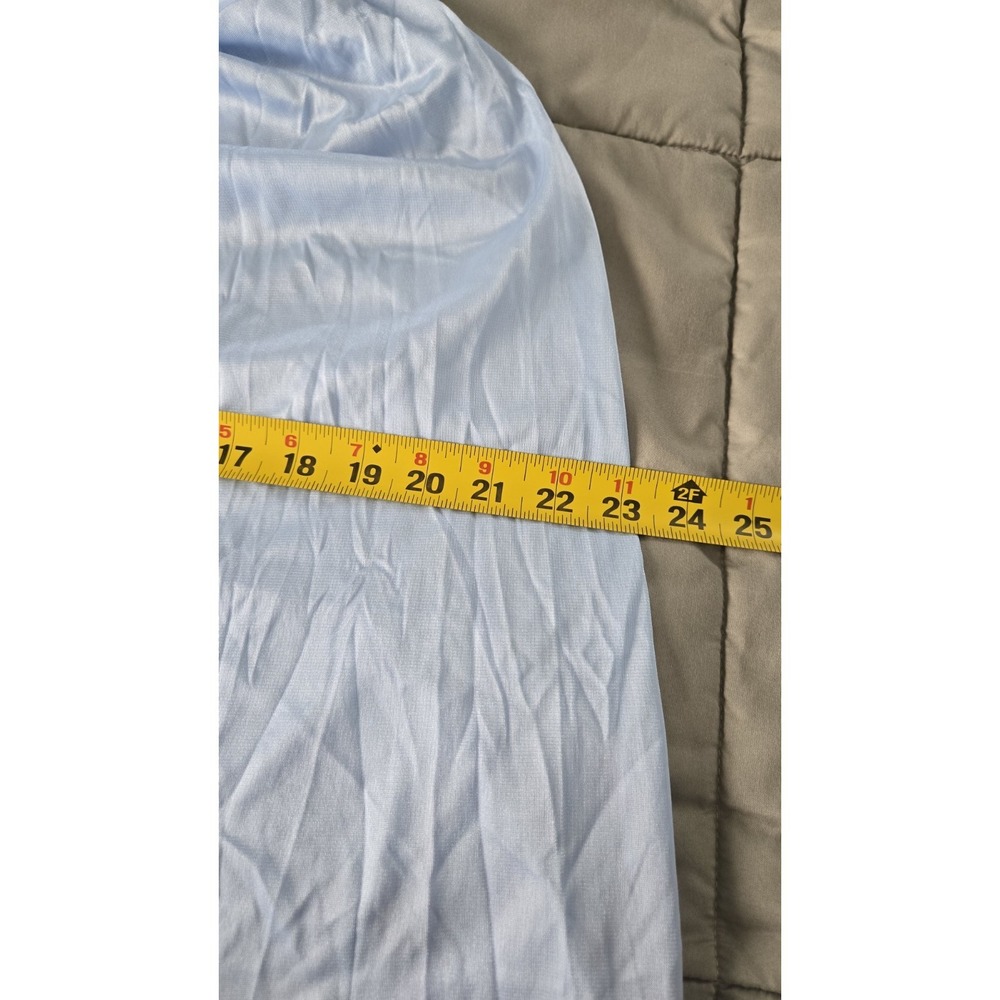 Vintage Sears JR Bazaar Blue Nylon Nightgown Empire Baby Doll Slip Dress Fit S/M - Picture 8 of 9